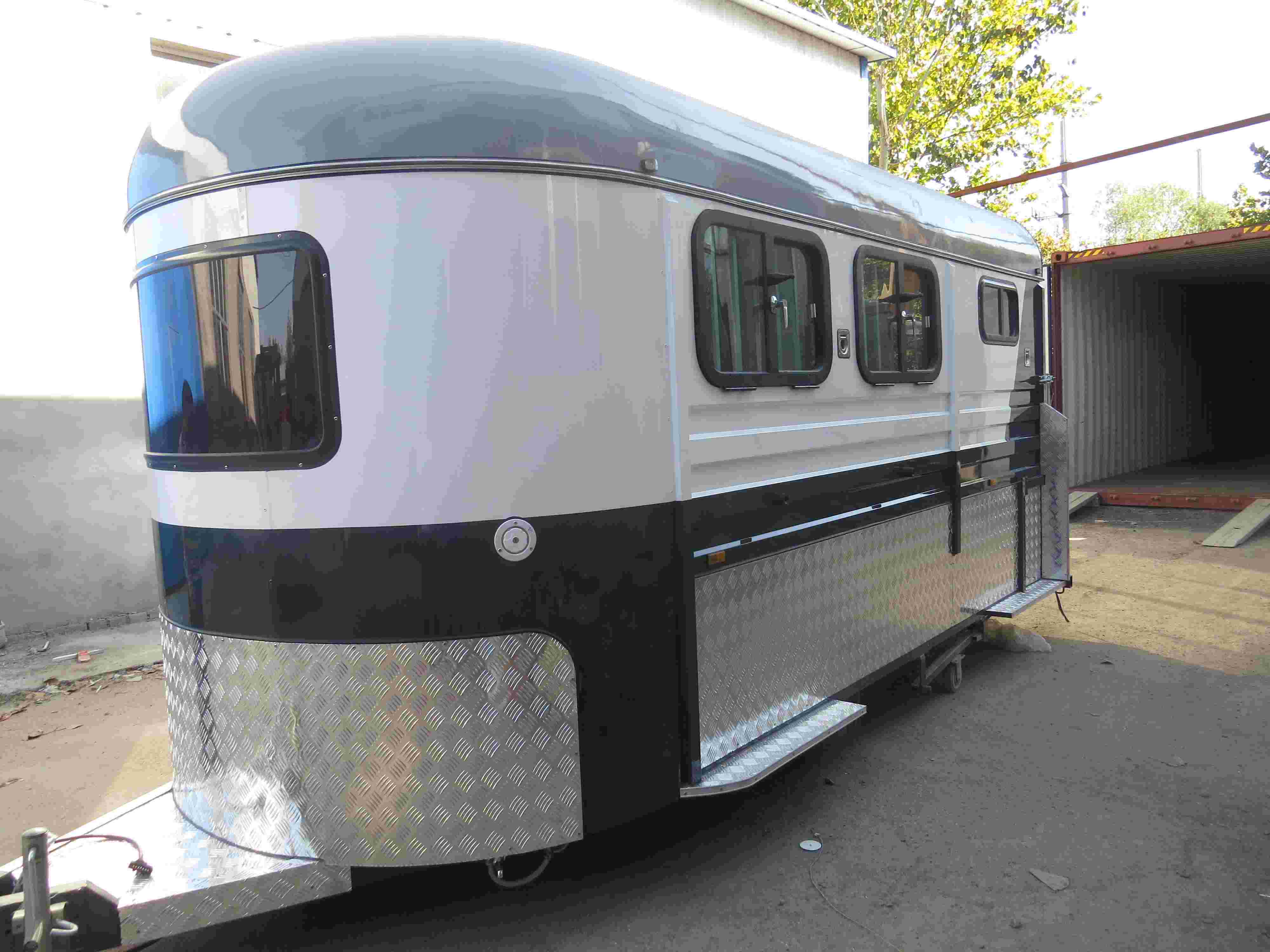 Reboque de cavalo de carga angular tipo 3 cavalos padrão