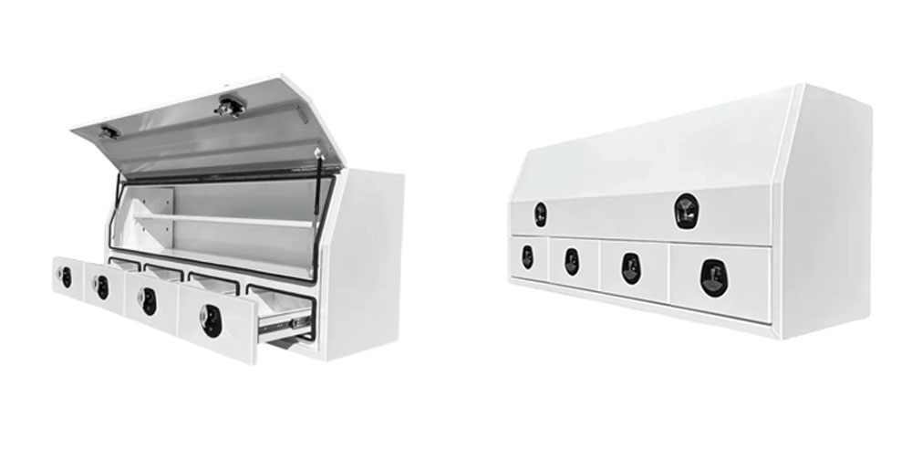 Caixa de ferramentas de abertura lateral de alumínio